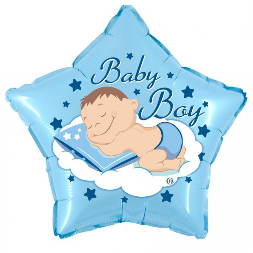 Palloncini Mylar CTX+ - Baby Boy Stella (18”)